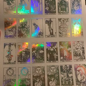 Resin Foil Tarot Cards Full Size Transparency Sheet