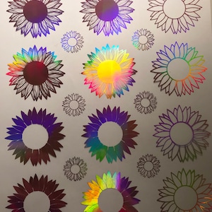 Resin Foil Sunflowers Full Size Transparency Sheet