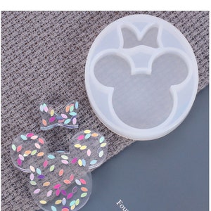 Cute Mickey Minnie Resin Mold , mickey mouse ears , mickey mouse earring , mickey silicone mold , minnie mouse jewelry , jewelry mold