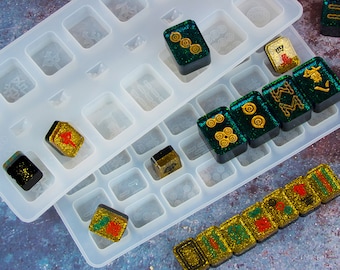 Chinese Mahjong Dice Chocolate Mold Silicone Mould Resin Jewelry Making Tool 
