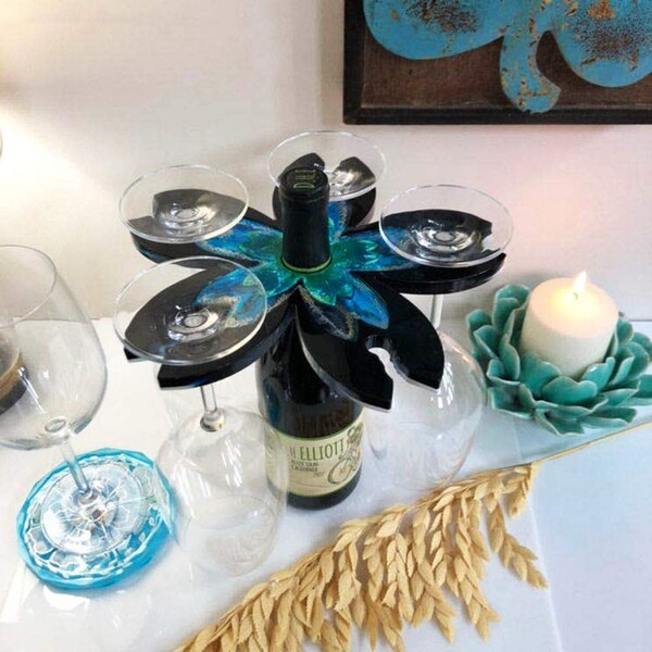 Resin Wine Glass Holder Etsy