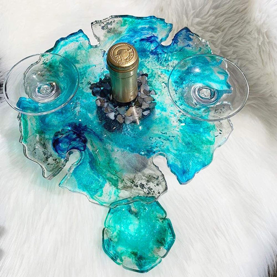 New Irregular Round Wine Glass Holder Resin Mold, Holders Silicone