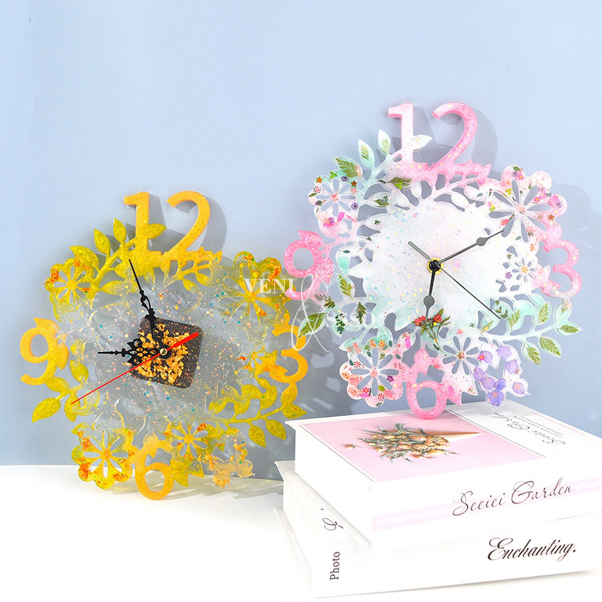 Clock Mold, Flower Clock Resin Mold, Roman Numerals Constellation Silicone  Mold, Clock Wall Hanging Mold, Clock Face Epoxy Resin Molds 