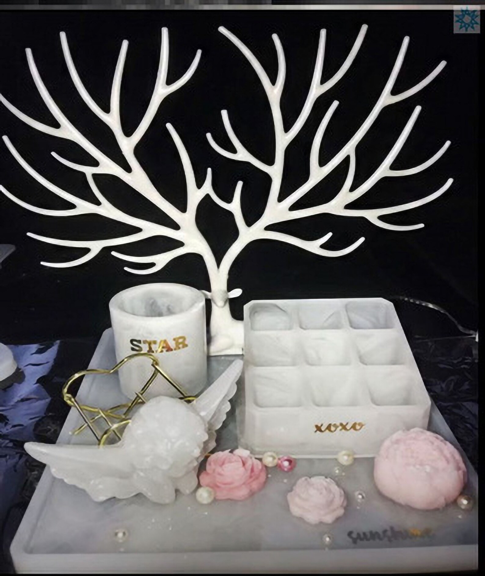 Deer Antler Tree Resin Mold ring Holder Silicone Molds Etsy