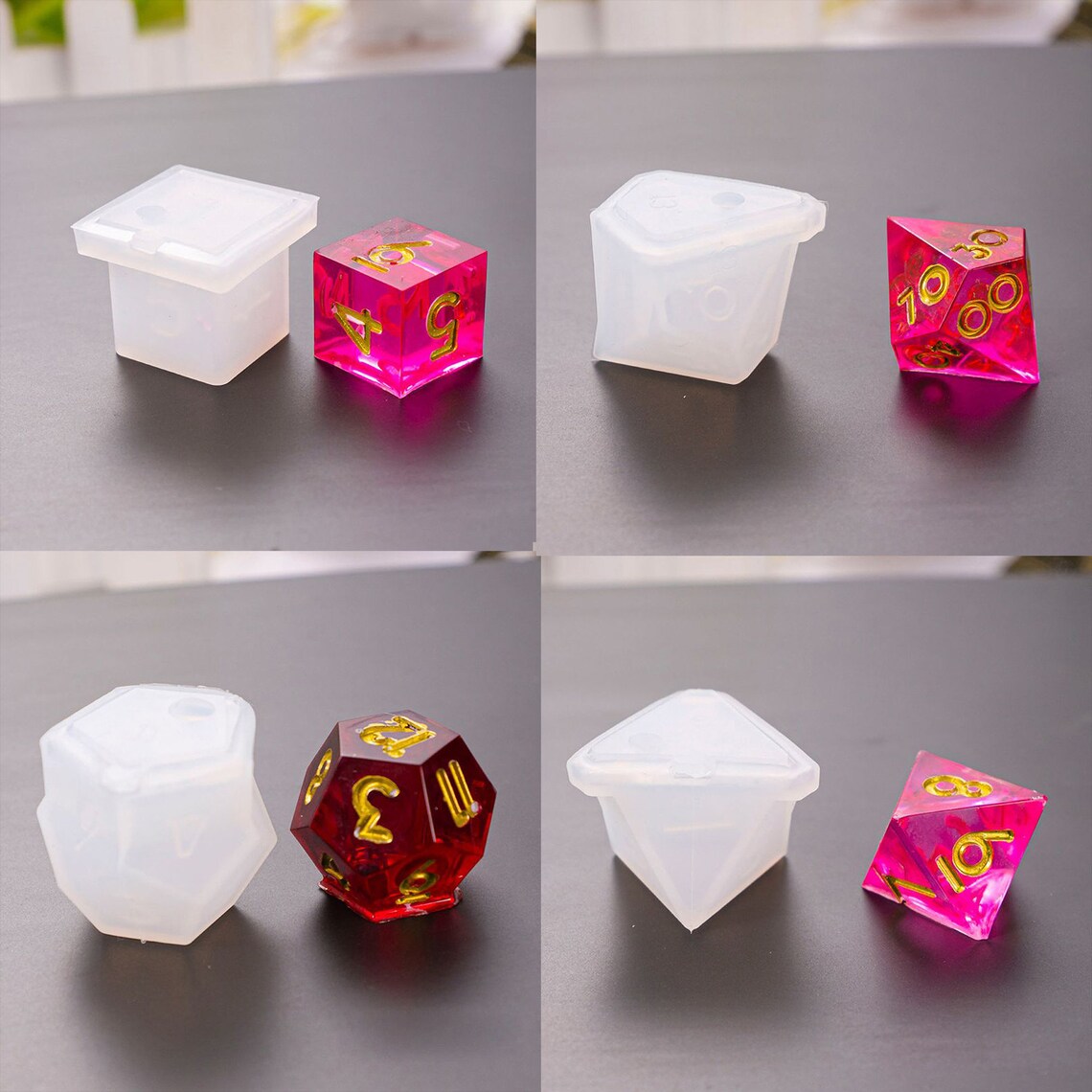 7Pcs Dice Resin Mold Dice Mold Triangle Dice Mold dnd Etsy