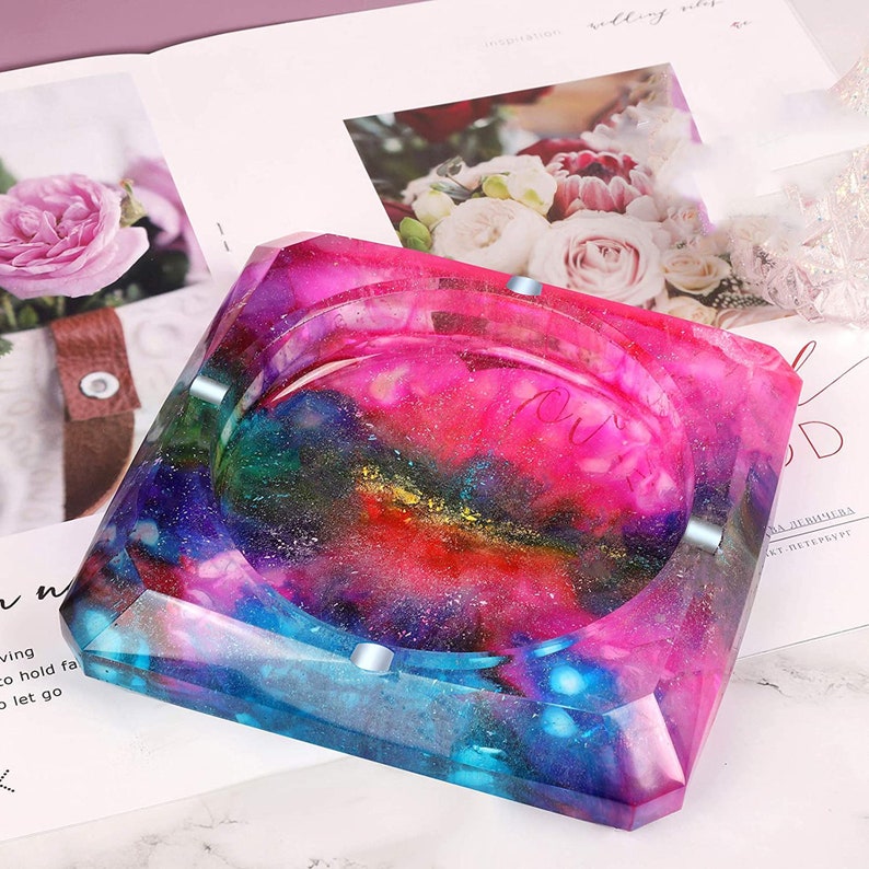 Large Ashtray Resin Mold Vintage Square Ashtray Molds Etsy