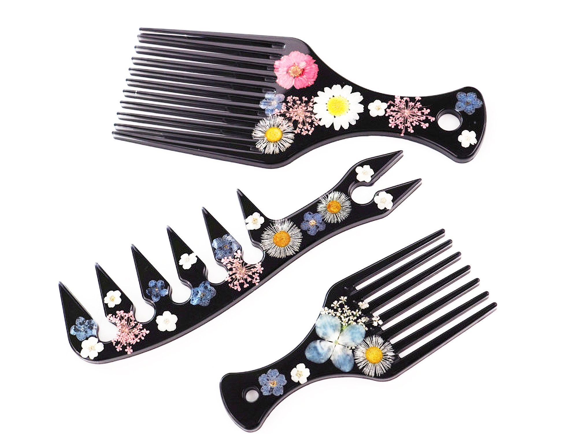 Afro Pick Resin Mold Hair Comb Silicone Hair Pick for Long Etsy