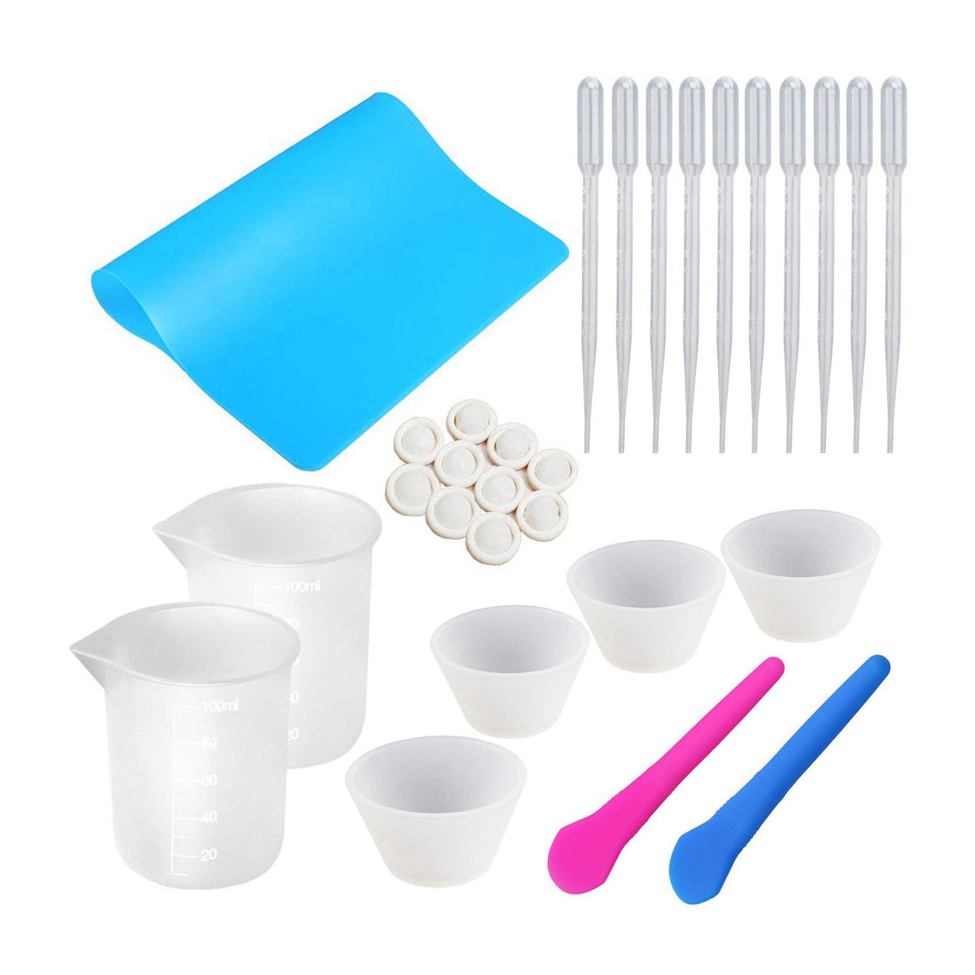 Buy Silicone Mixing Cups for Resin Resin Silicone Measuring Cups 100ml  Epoxy Resin Mixing Cups With Silicone Mat Silicone Stir Stick Online in  India 