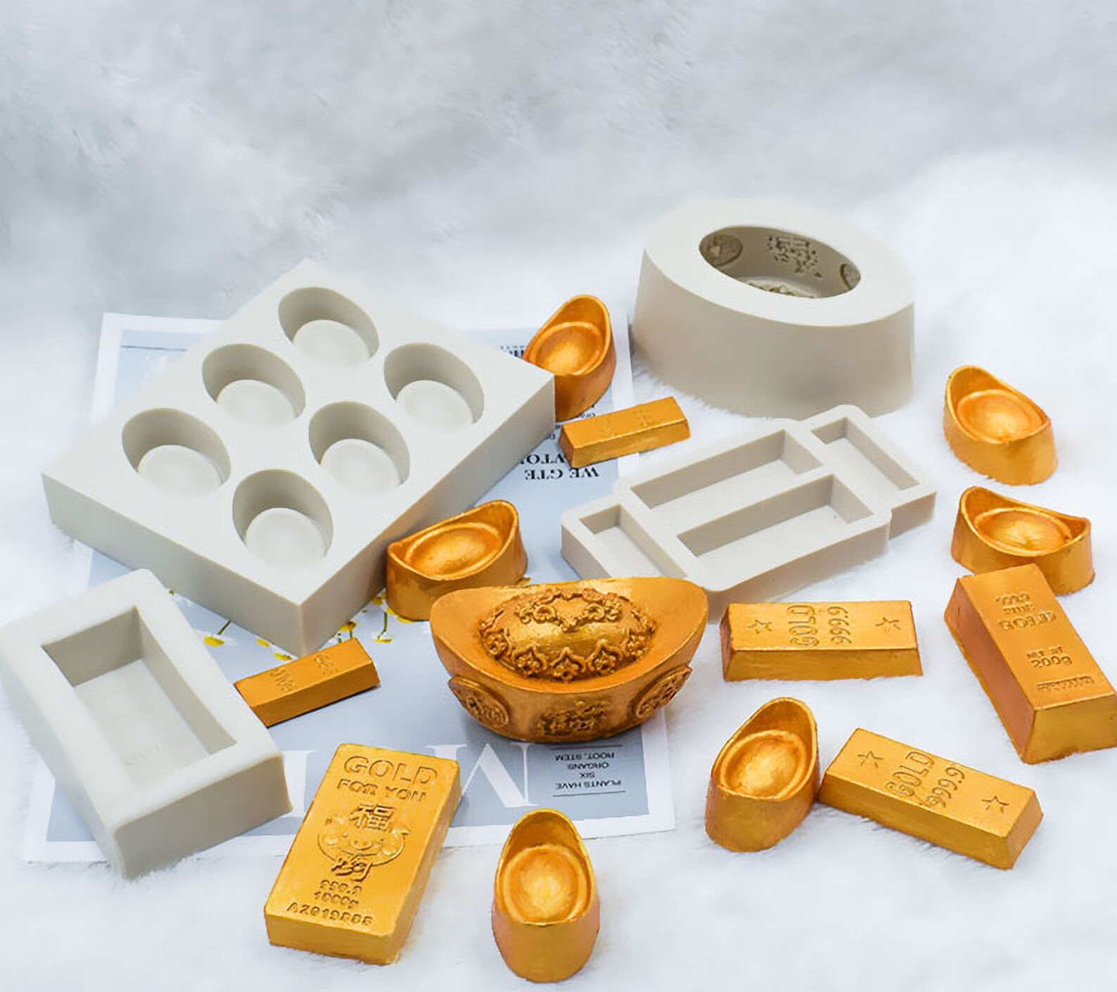 Gold Ingot Resin Mold gold bars silicone jewelry Etsy