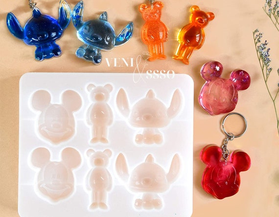 Moule 3D stitch, Cartoon Stitch Keychain Resin Mold, Anime Silicone Mold,  Heart Pendentif Epoxy Resin, Earrings Mold, Jewelry Making Supplies -   France