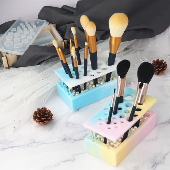 Makeup Brush Holder Resin Mold , Makeup Box, Makeup Brush Case, Holder Mold  Silicone, Makeup Brush Box Pen Holder, Jewelry Mold,casting Mold 