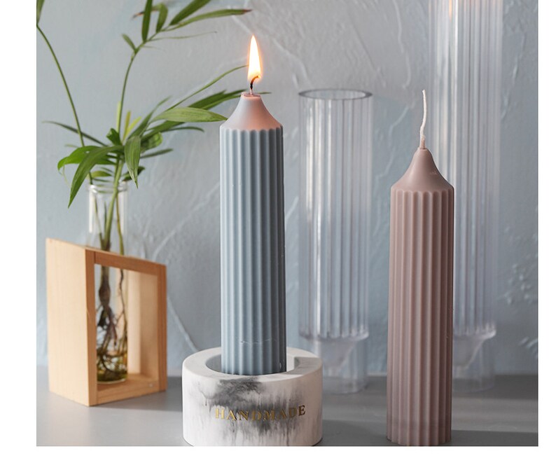 Vertical Striped Candle Resin Mold Christmas Candle Etsy