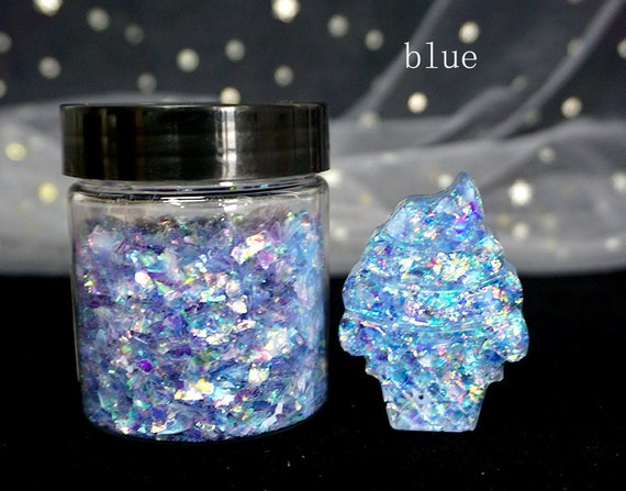 15g Iridescent Glitter, Glitter for Resin , Jewelry Decor, Chunky Glitter,  Holographic Glitter, Flakes Powder, White Glitter, Craft Handmade 