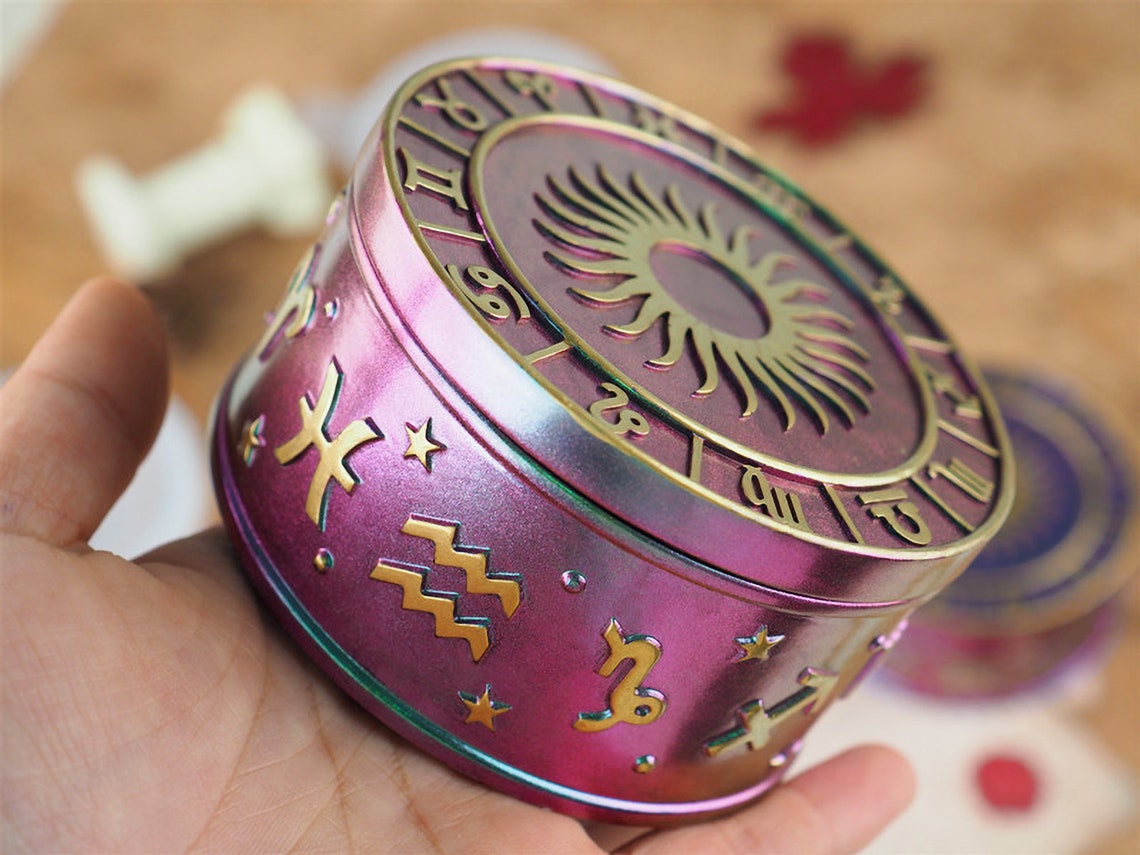 Round Zodiac Jewelry Box Resin Mold trinket dish star candle Etsy