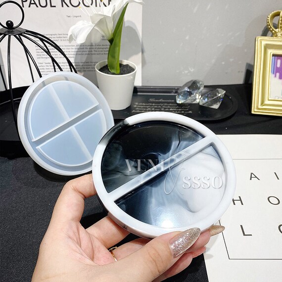 Resin Round Jewelry Tray Mold Jewelry Storage Silicone Mold