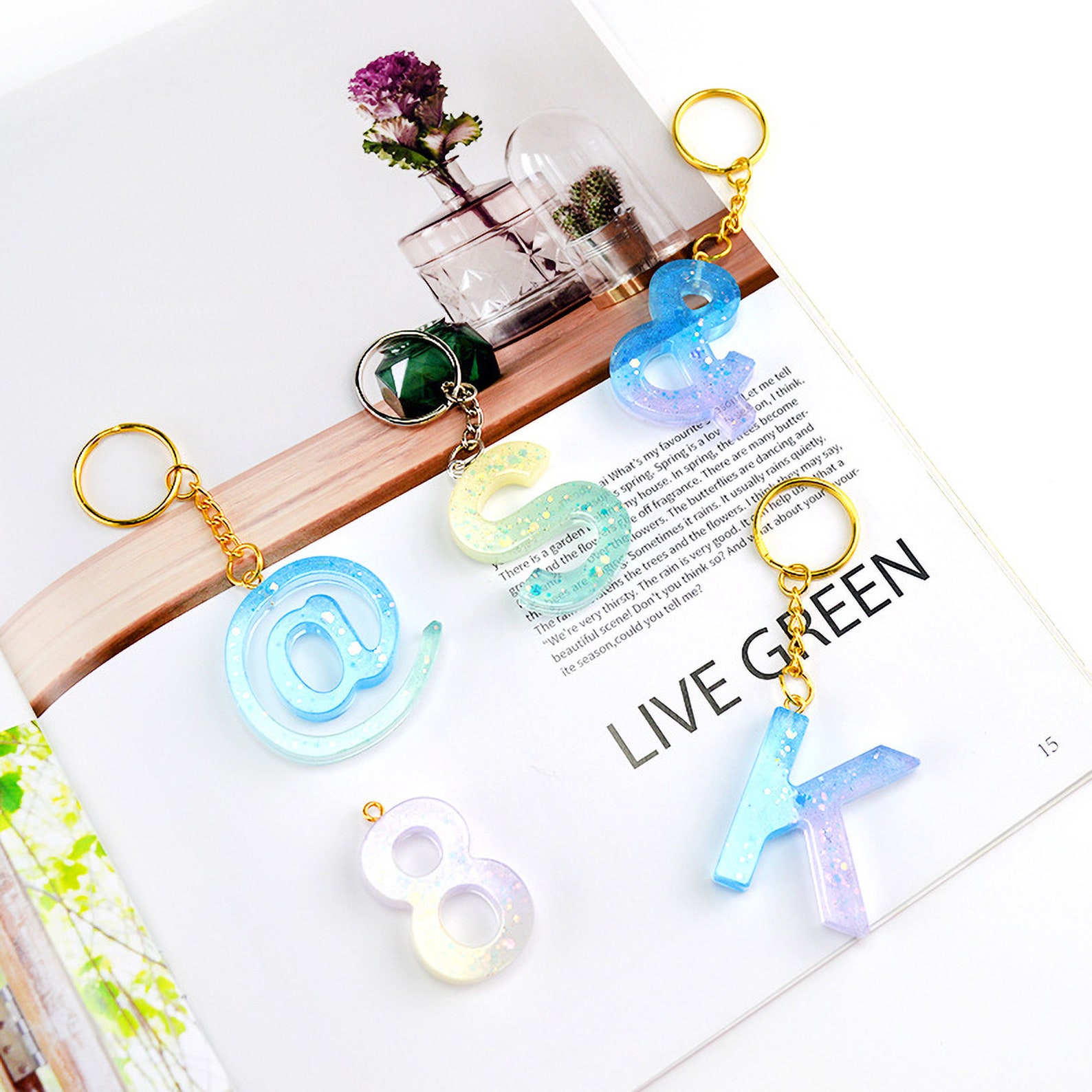 Alphabet Keychain Resin Mold Letter Kit Silicone Mold Number Etsy