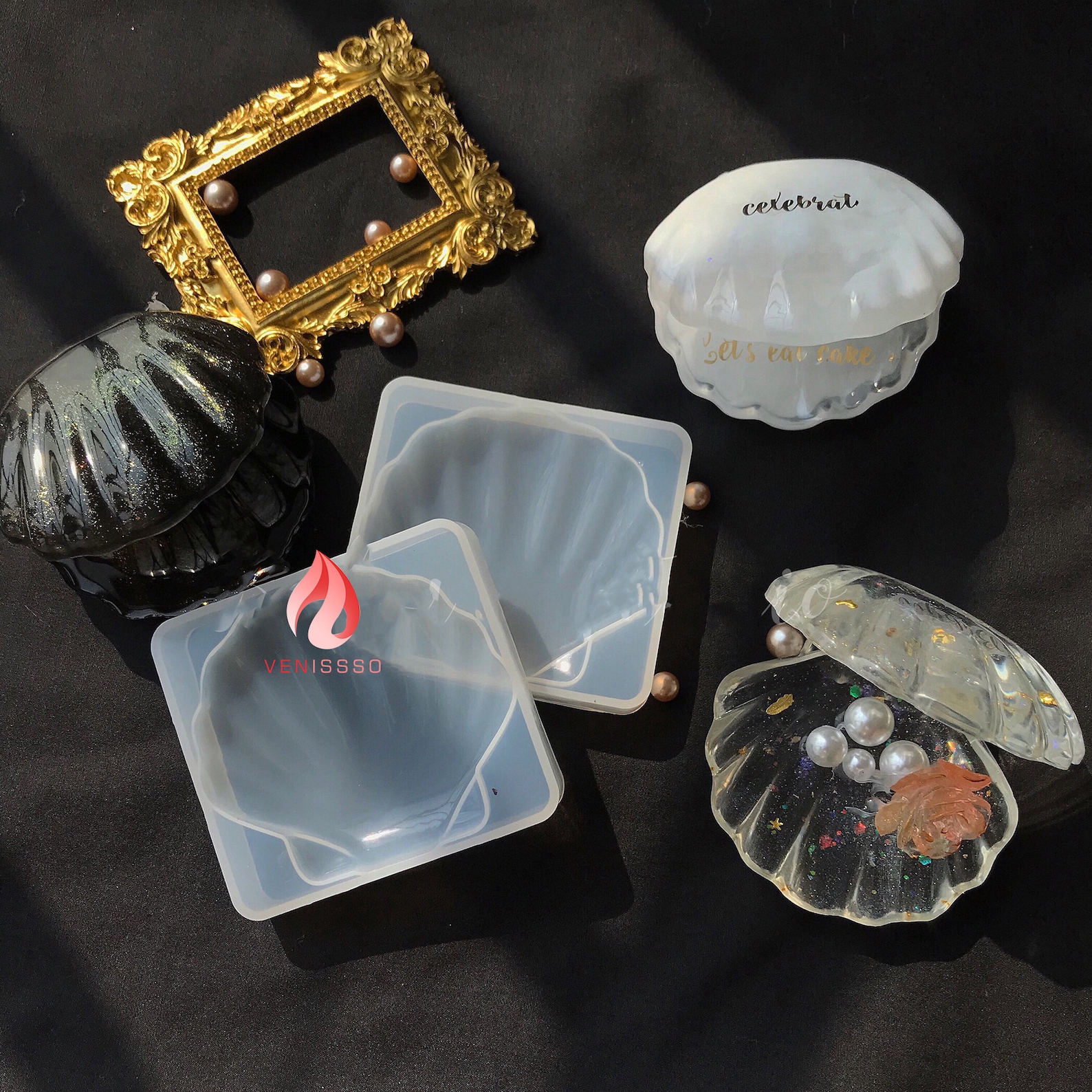 Resin Mold Box seashell box silicone mold trinket box Etsy