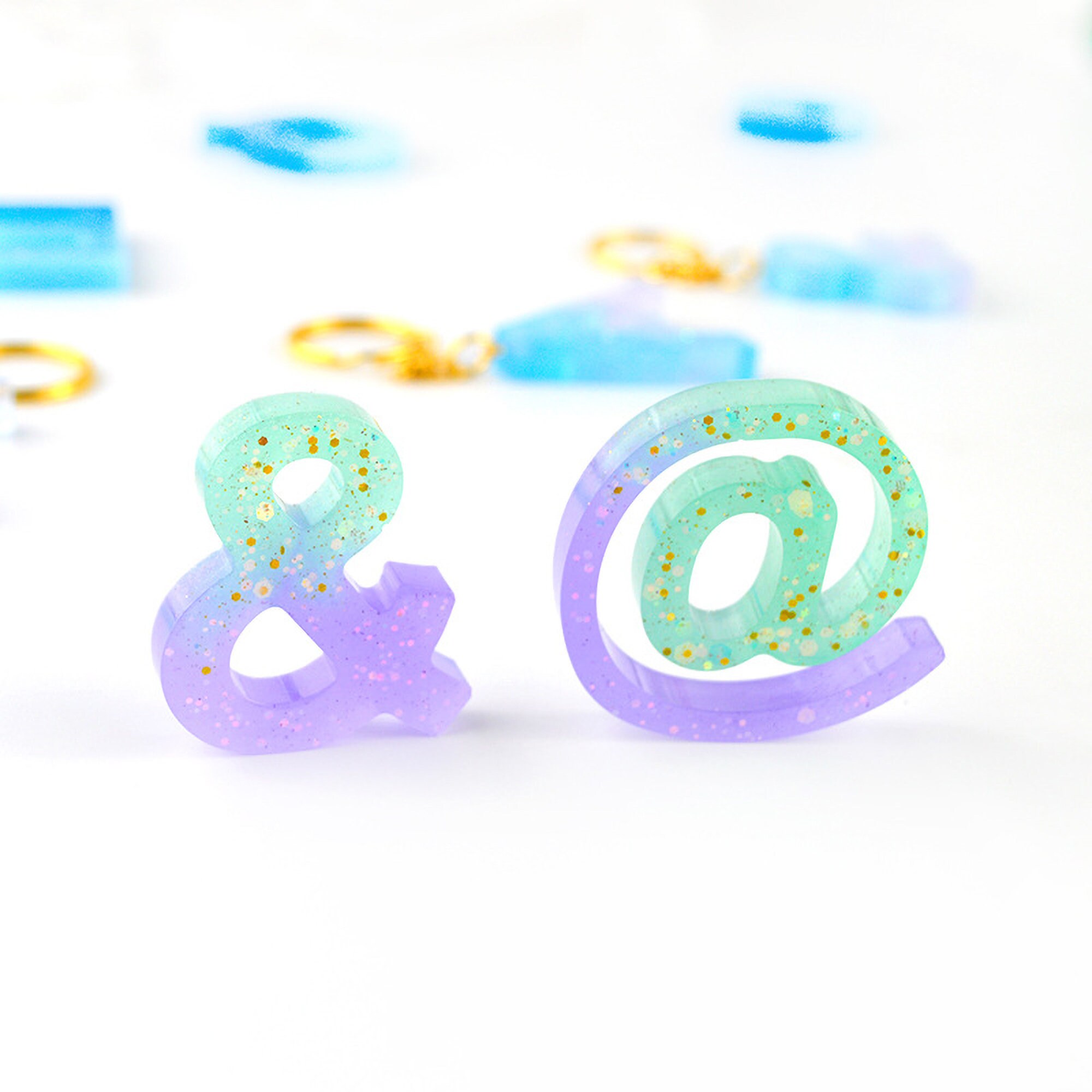 Alphabet Keychain Resin Mold Letter Kit Silicone Mold Number Etsy