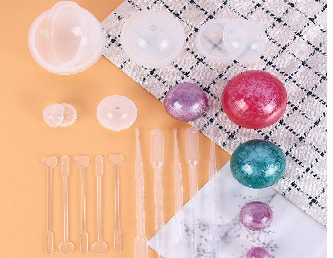 15 Pcs Resin Mold Kits Sphere Silicone Mold Ball Epoxy Etsy