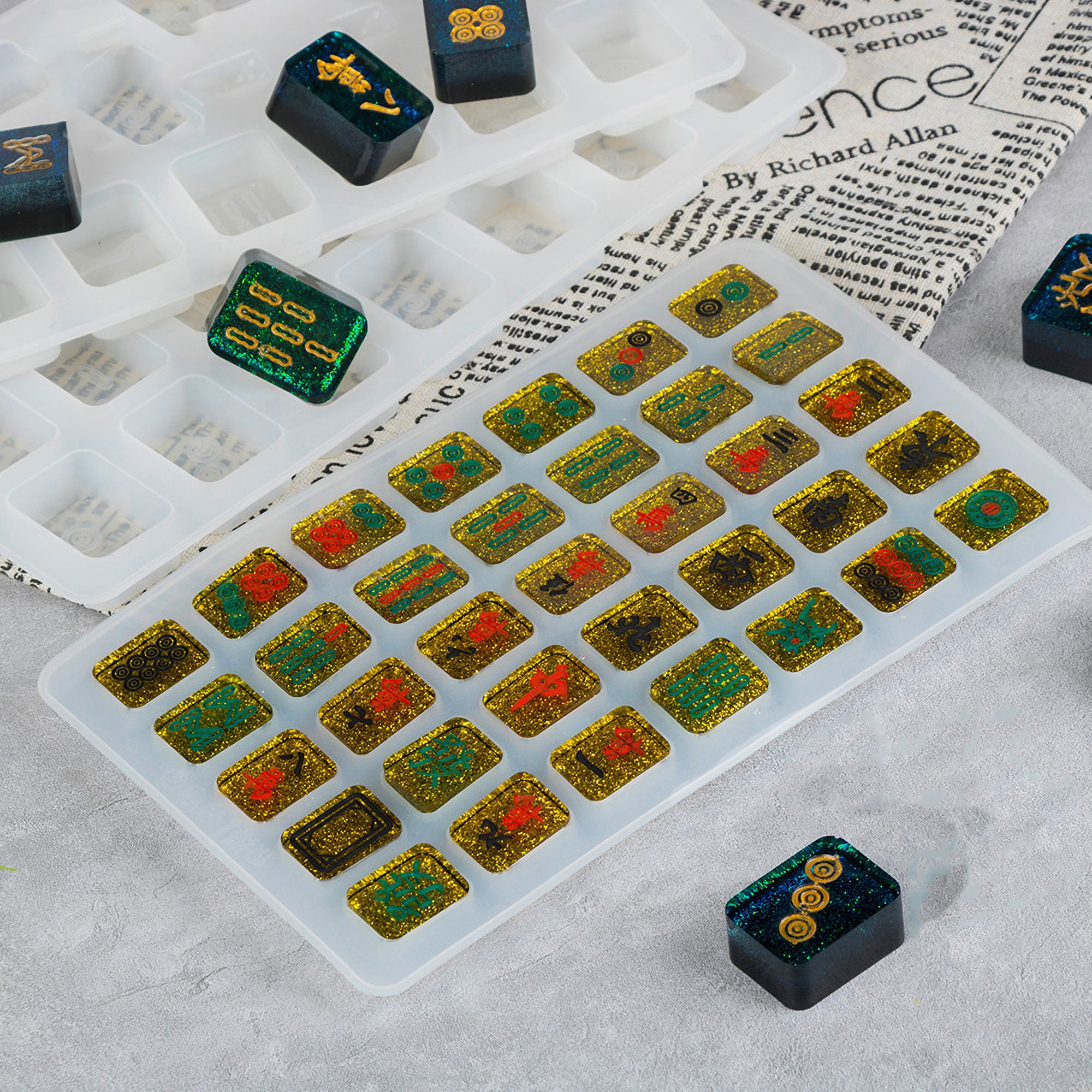 Mahjong Resin Molds-mahjong Tiles Silicone Mold-silicone 