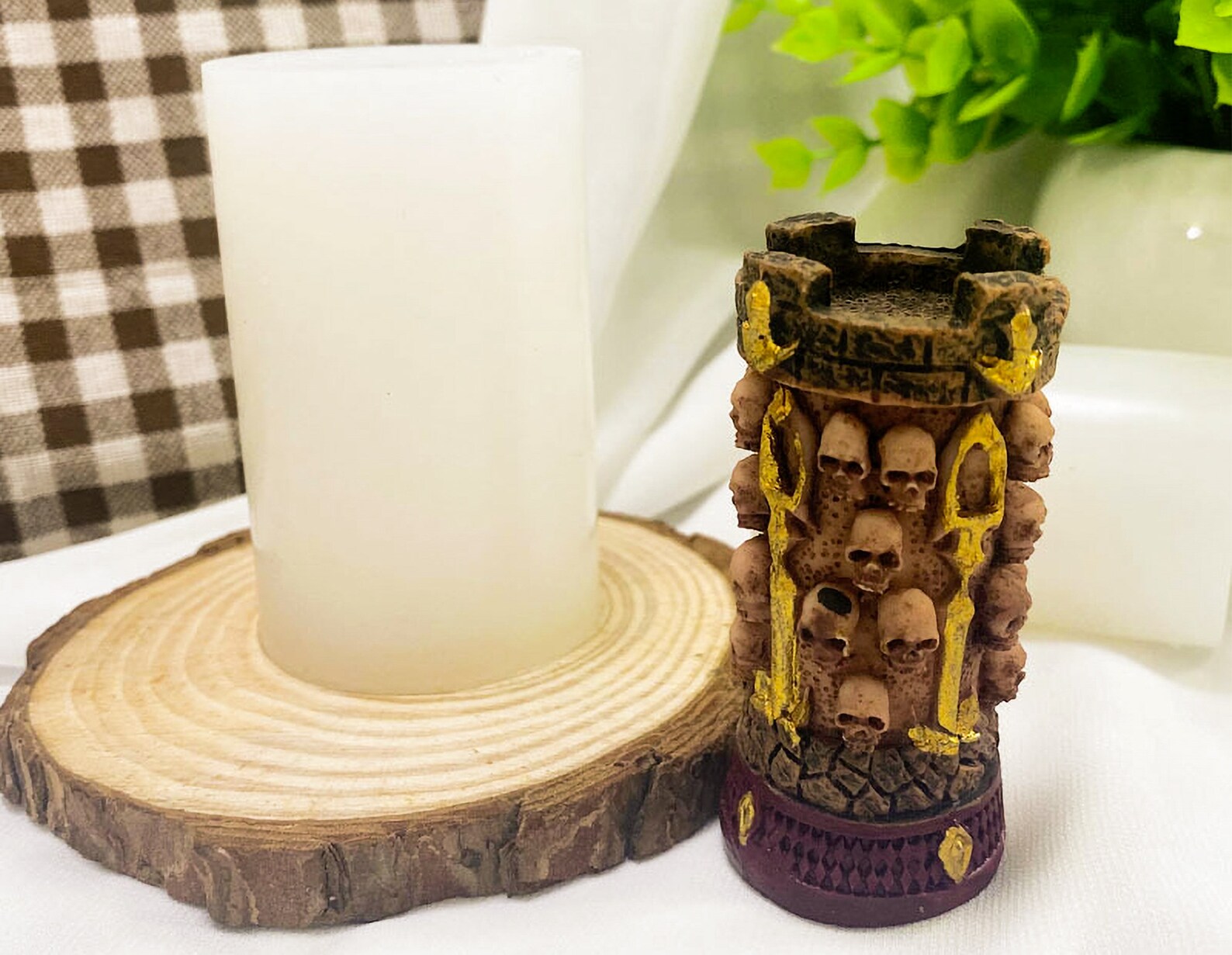 Halloween Candle Resin Mold Silicone Candle Mold 3d Skull Etsy