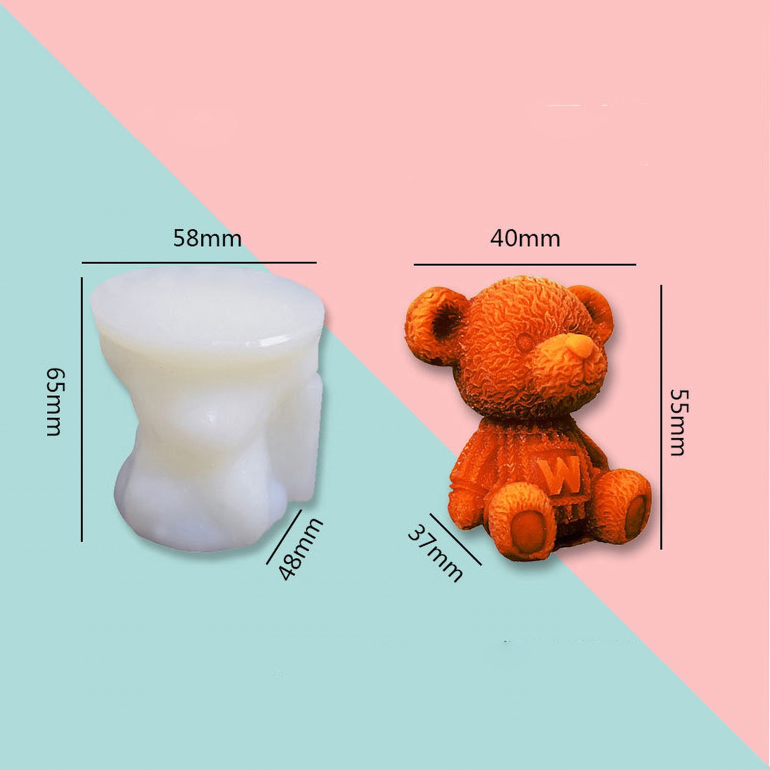 Teddy Bear Resin Mold Bear Ice Mold Teddy Bear Mold Diy Etsy