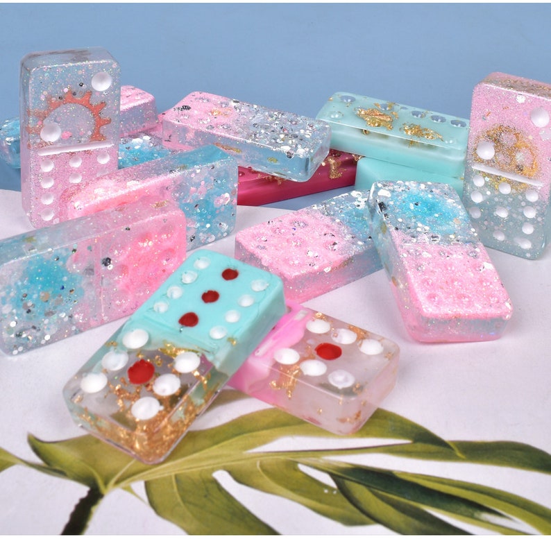 Domino Resin Mold Dominos Set Game Silicone Molds Etsy