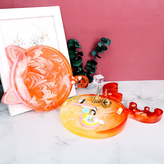 Resin Tray Mold, Christmas Tray Resin Mold, Tray Silicone Mold, Cat Shape  Plate Molds, Candle Holder Mold, Soap Dish Molds, Resin Casting 