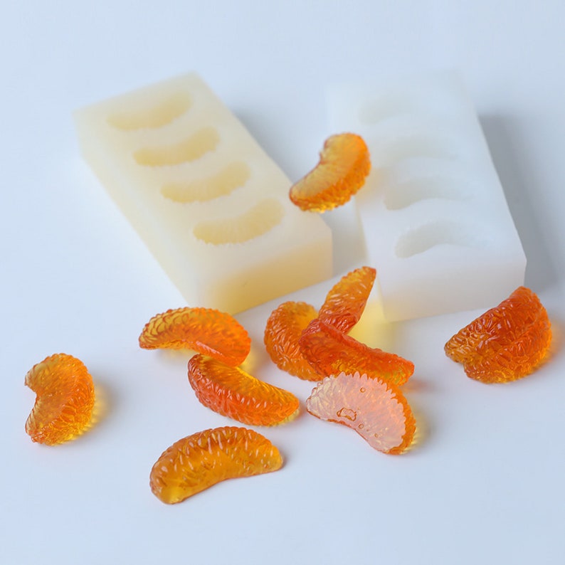 fruit candle epoxy mold fruit silicone mold fondant mold candy mold casting mold Resin mold orange petal fruit molds for candles