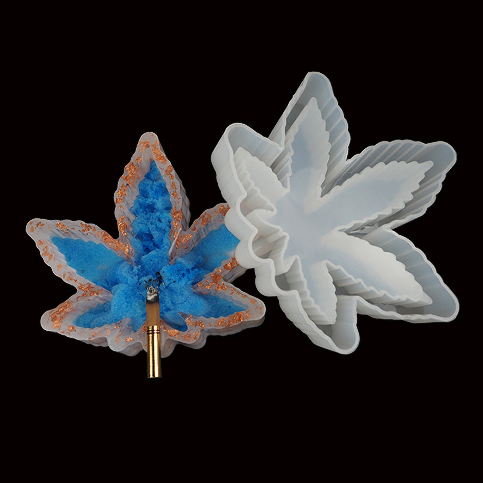 Marijuana Leaf Ashtray Resin Mold Weed Leaf Ashtray Silicone Etsy