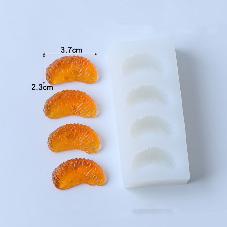 fruit candle epoxy mold fruit silicone mold fondant mold candy mold casting mold Resin mold orange petal fruit molds for candles