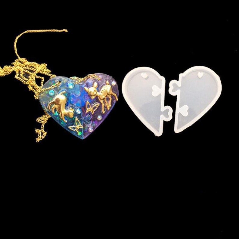 Small Heart Resin Mold Heart Resin Jewelry Heart Pendant Etsy