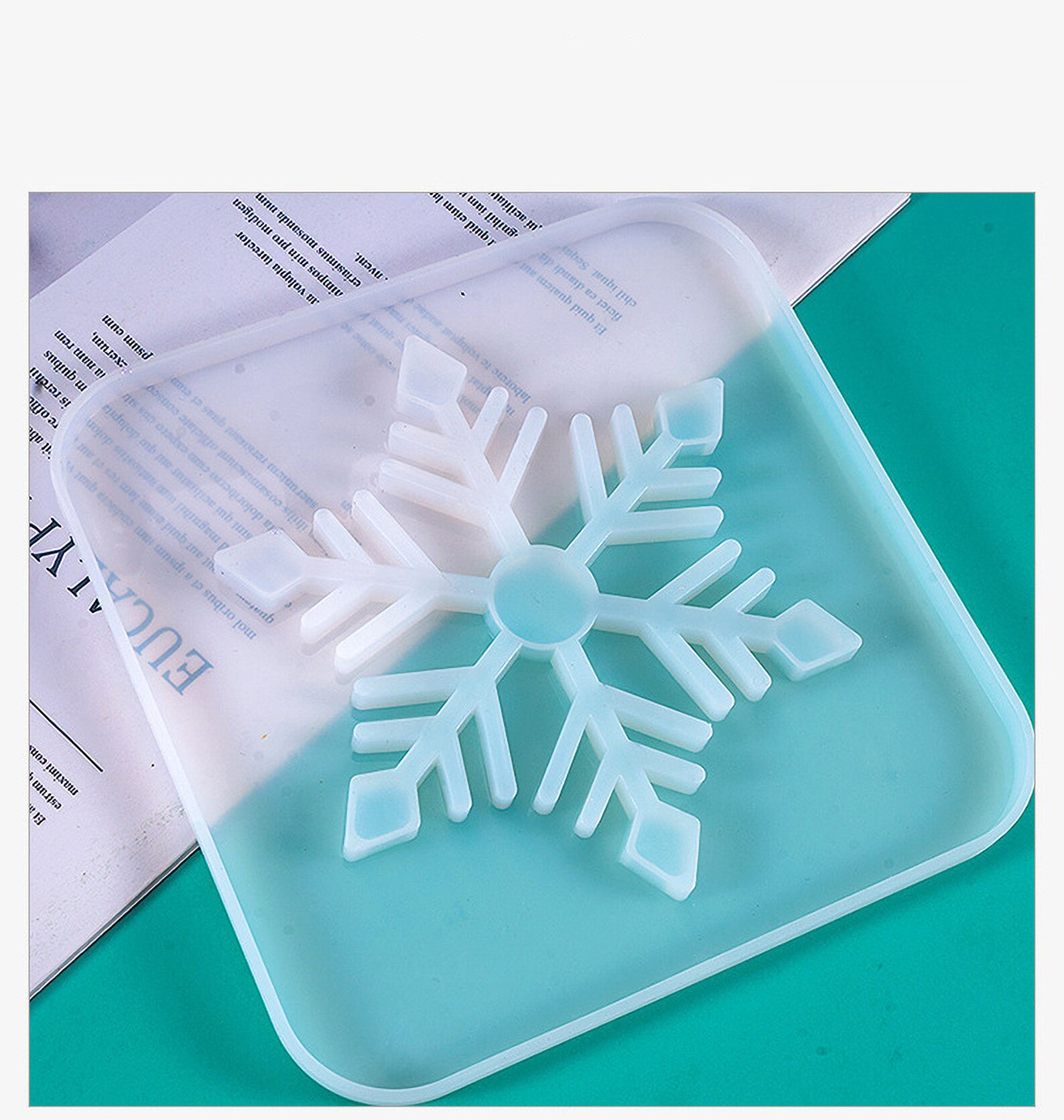 Openwork Snowflake Mold Resin Square Coaster Silicone Mold Etsy
