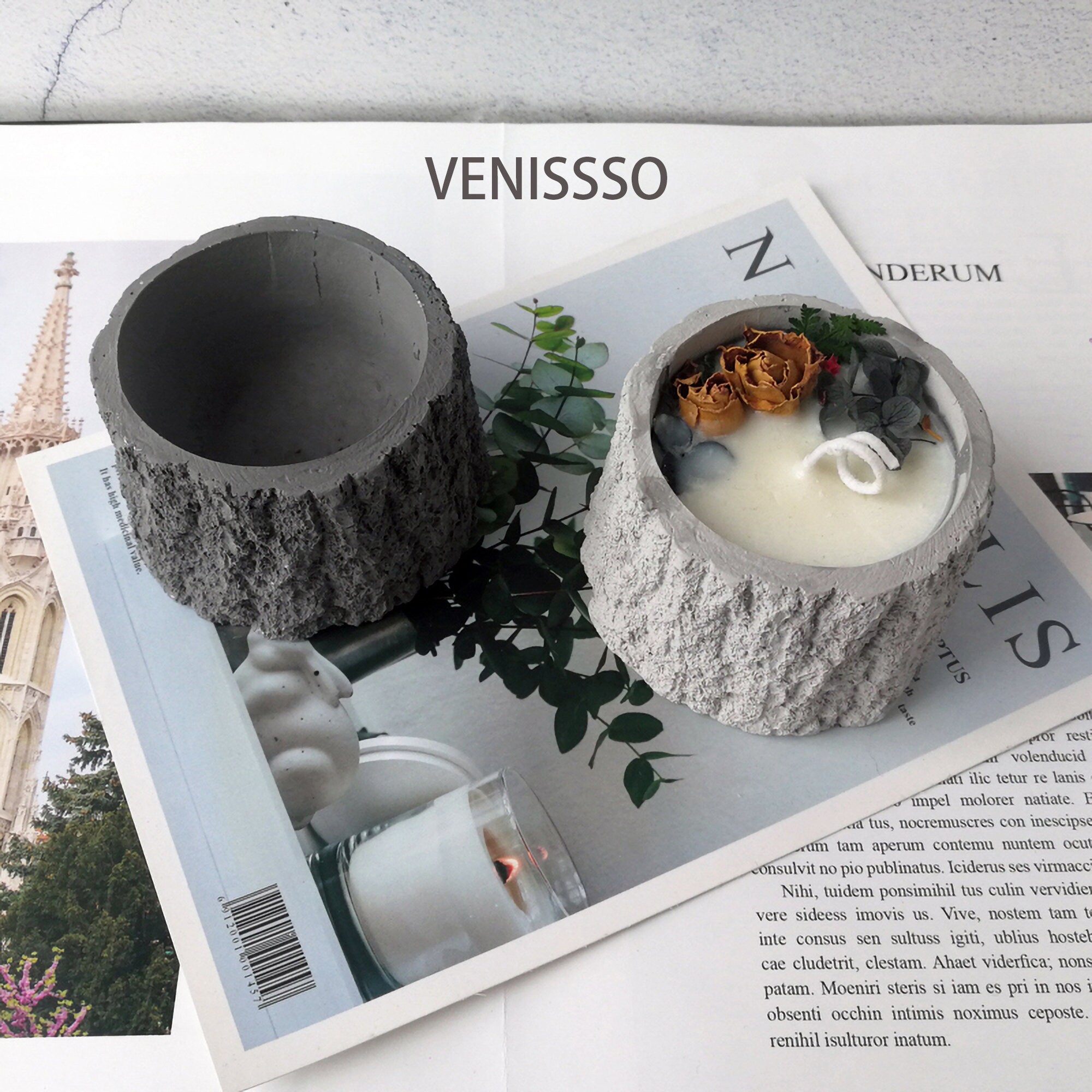 Tree Stump Candle Holder Resin Mold Flowerpot Mold Potted Etsy