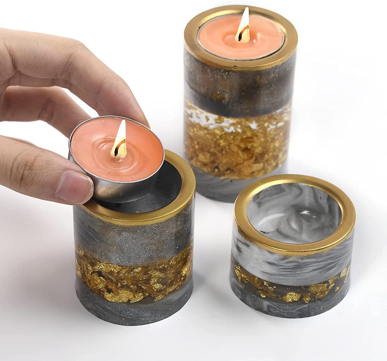 Candle Holder Mold Cylinder Resin Mold Candlestick Holder Etsy