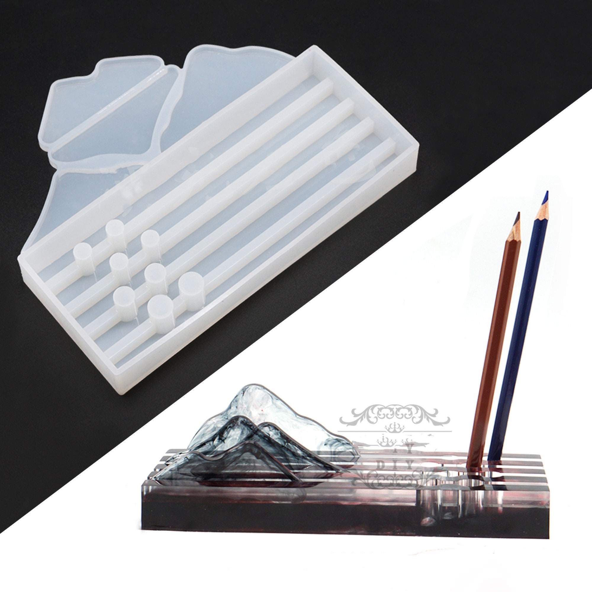 New Fountain Phone Holder Resin Mold Business Card Holder Etsy