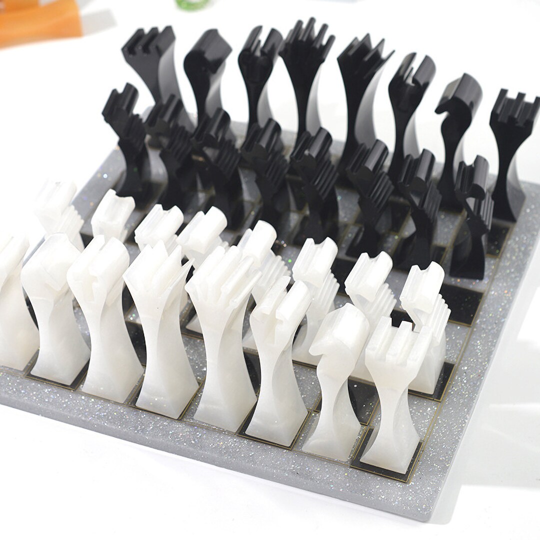 Chess Pieces Resin Mold, Chess Set Silicone, Travel Game Handmade