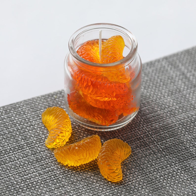 fruit candle epoxy mold fruit silicone mold fondant mold candy mold casting mold Resin mold orange petal fruit molds for candles