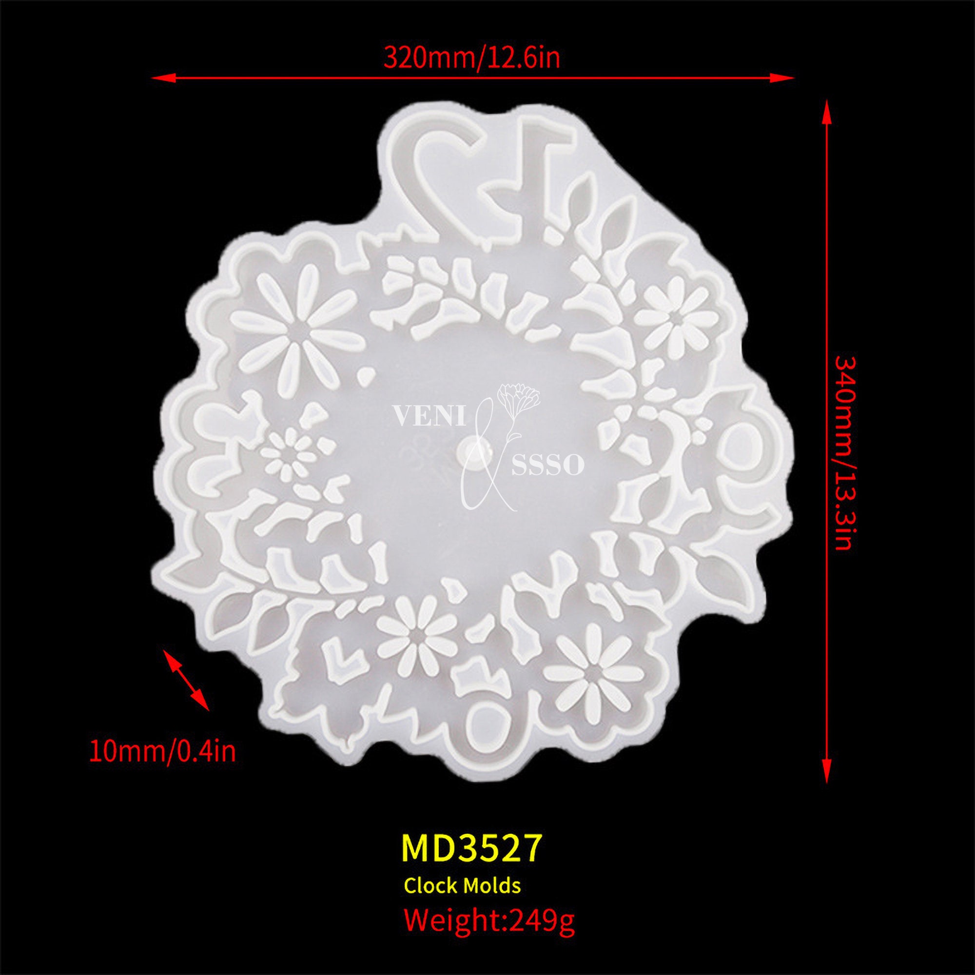  Resin Clock Molds,10''/14'' Roman Numerals Clock Silicone Mold  with Mechanism,Resin Clock Epoxy Casting Molds for DIY Jewelry Art Crafts  Home Decor Gift Wall Hanging Ornaments(Small, Roman) : Arts, Crafts & Sewing