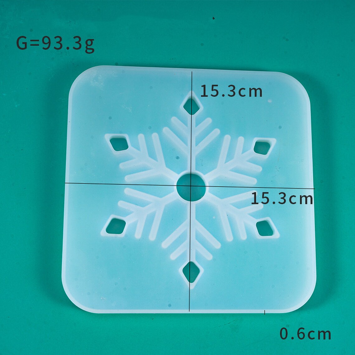 Openwork Snowflake Mold Resin Square Coaster Silicone Mold Etsy