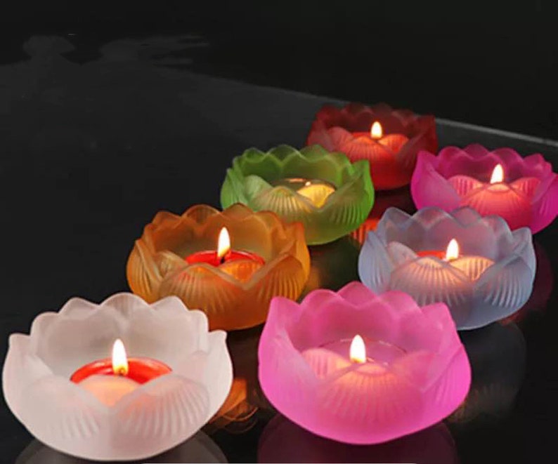 Lotus Flower Resin Mold Lotus Ashtray Mold Handmade supplies Candlestick Mold Casting Resin Art Flowers Jewelry Box Silicone Mold
