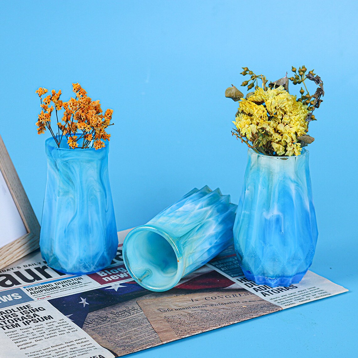 3D Flower Vase Mold Flower Vase Resin Mold Flower Etsy