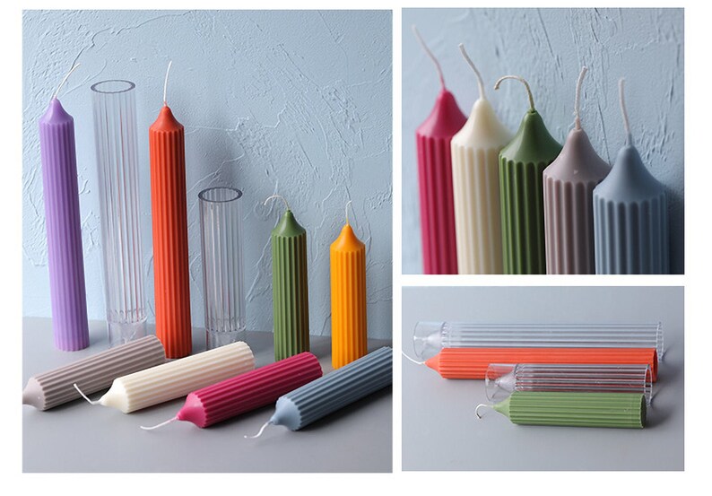 Vertical Striped Candle Resin Mold Christmas Candle Etsy
