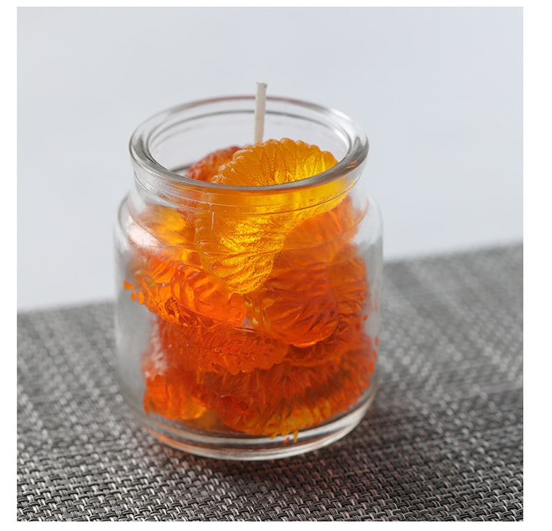 fruit candle epoxy mold fruit silicone mold fondant mold candy mold casting mold Resin mold orange petal fruit molds for candles