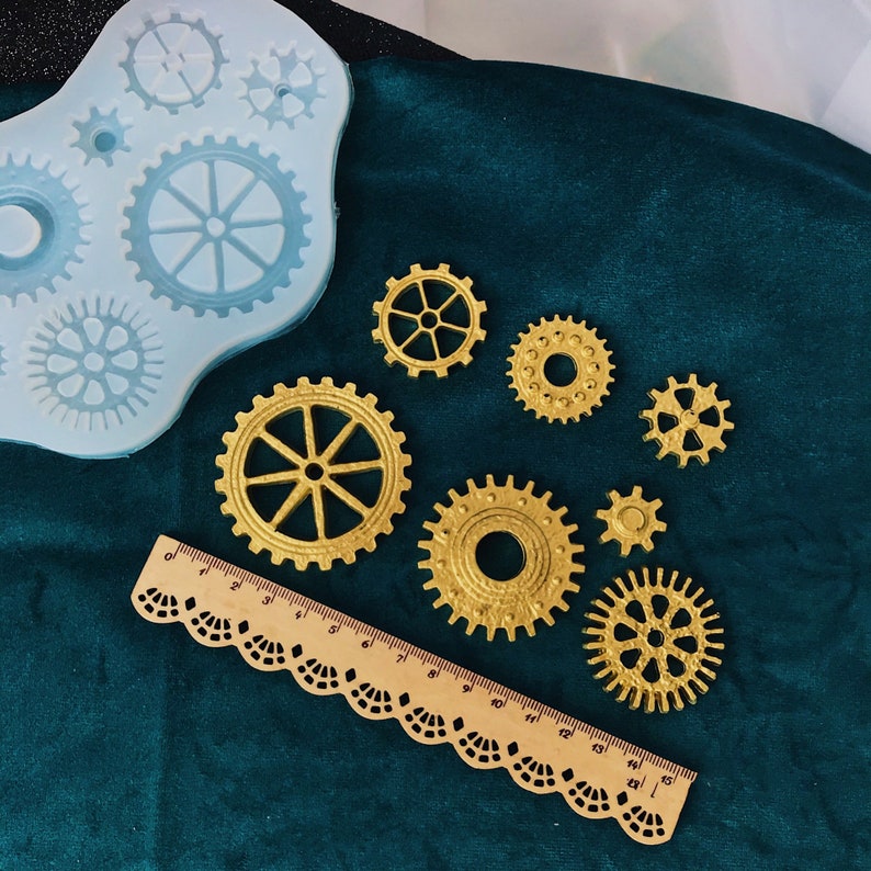 earring silicone industrial necklace molds jewelry handmade casting craft resin art epoxy Vintage Gear Resin Mold accessories for women