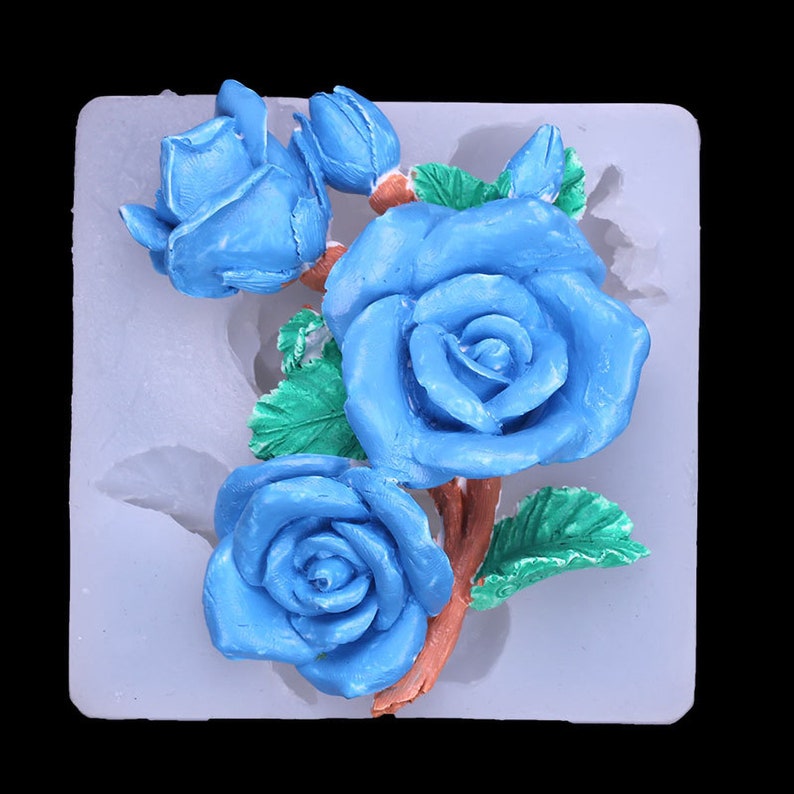 Rose Flower Resin Mold Flower Bud Silicone Molds Fondant Etsy