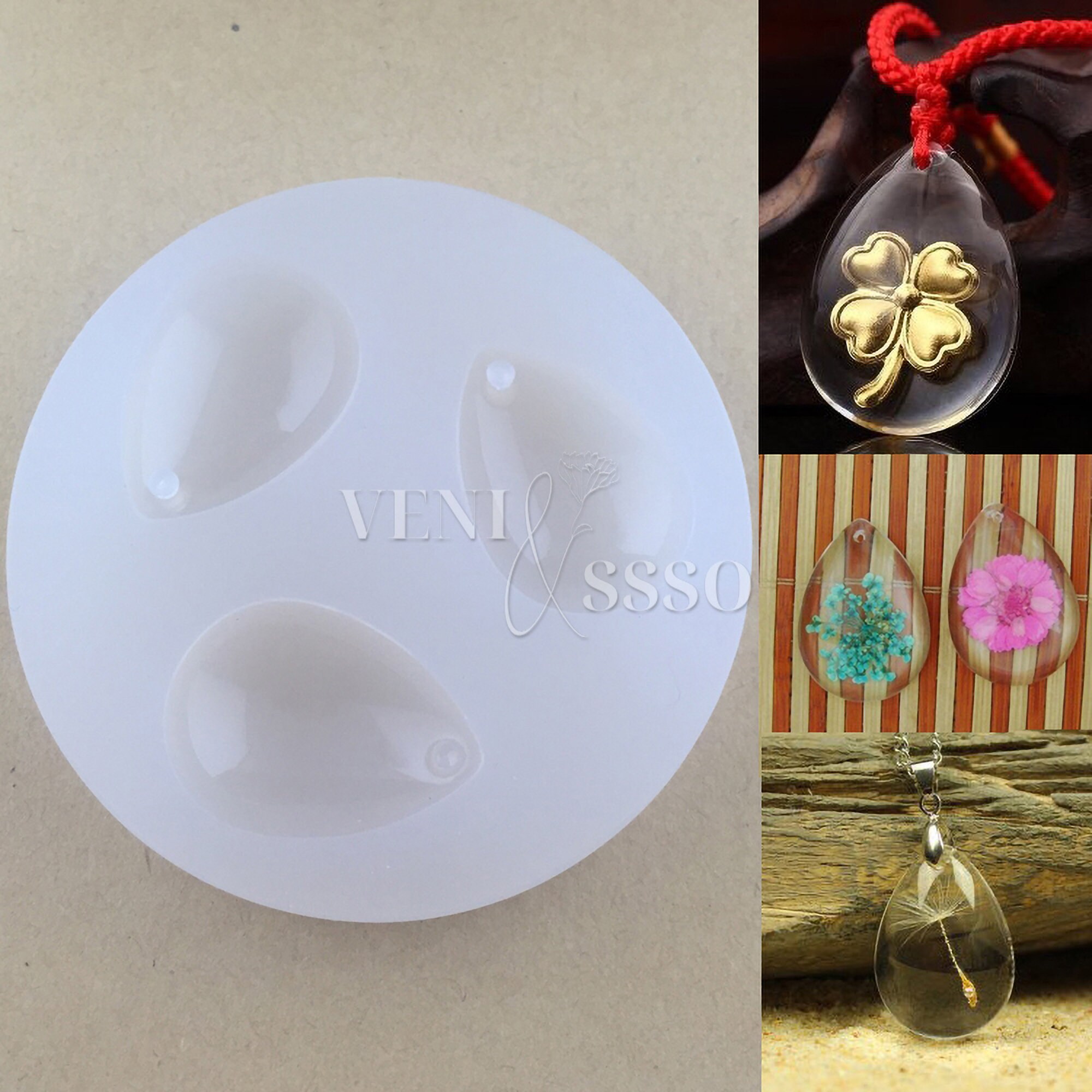 Teardrop Earring Resin Mold Hoop Earring Shiny Silicone Mold Etsy UK