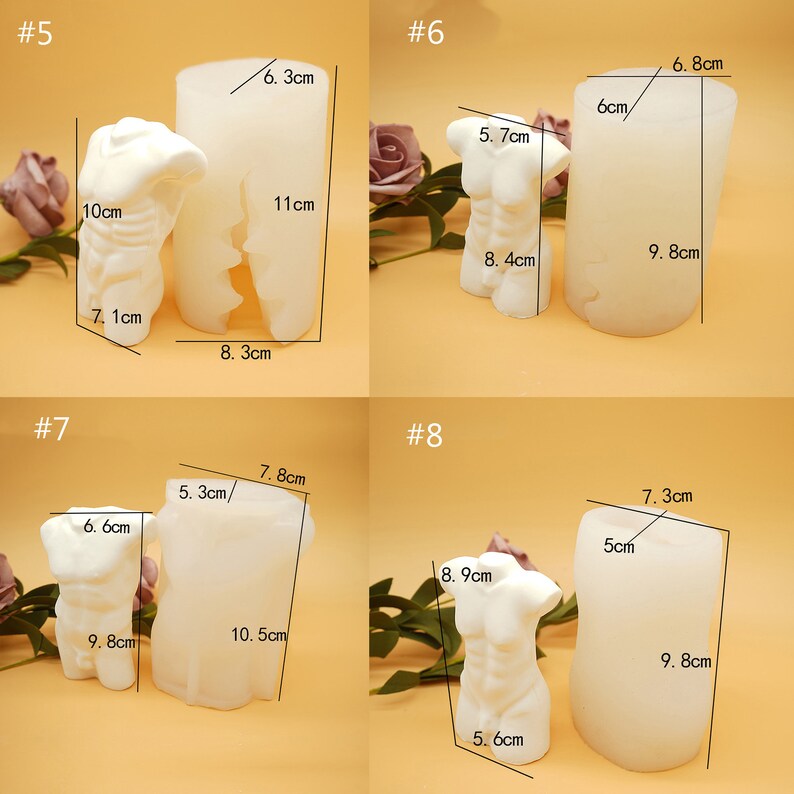 Body Candle Resin Mold Torso Candle Silicone Female Body Etsy