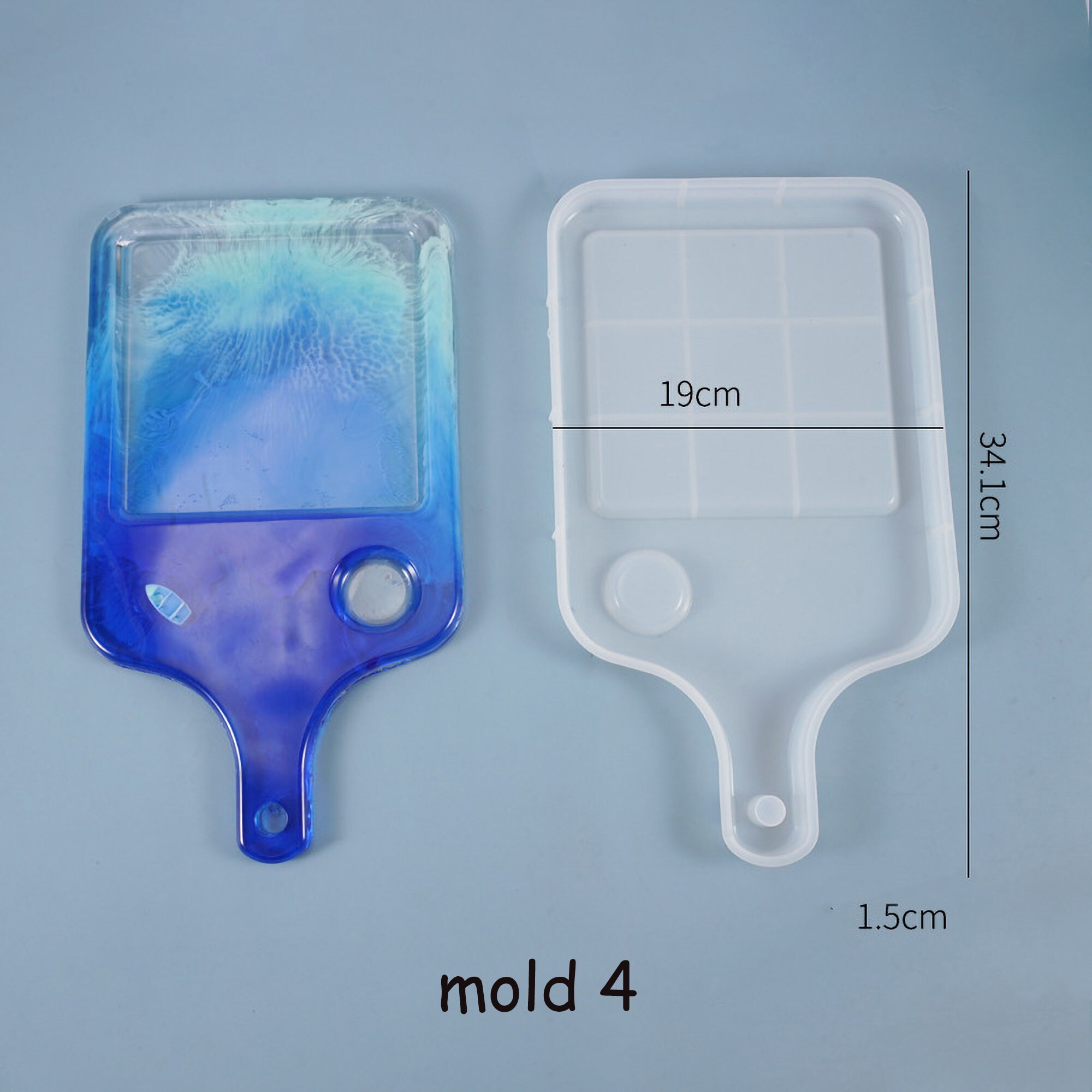 Serving Tray Mold Resin Round Square Rolling Board Silicone Etsy