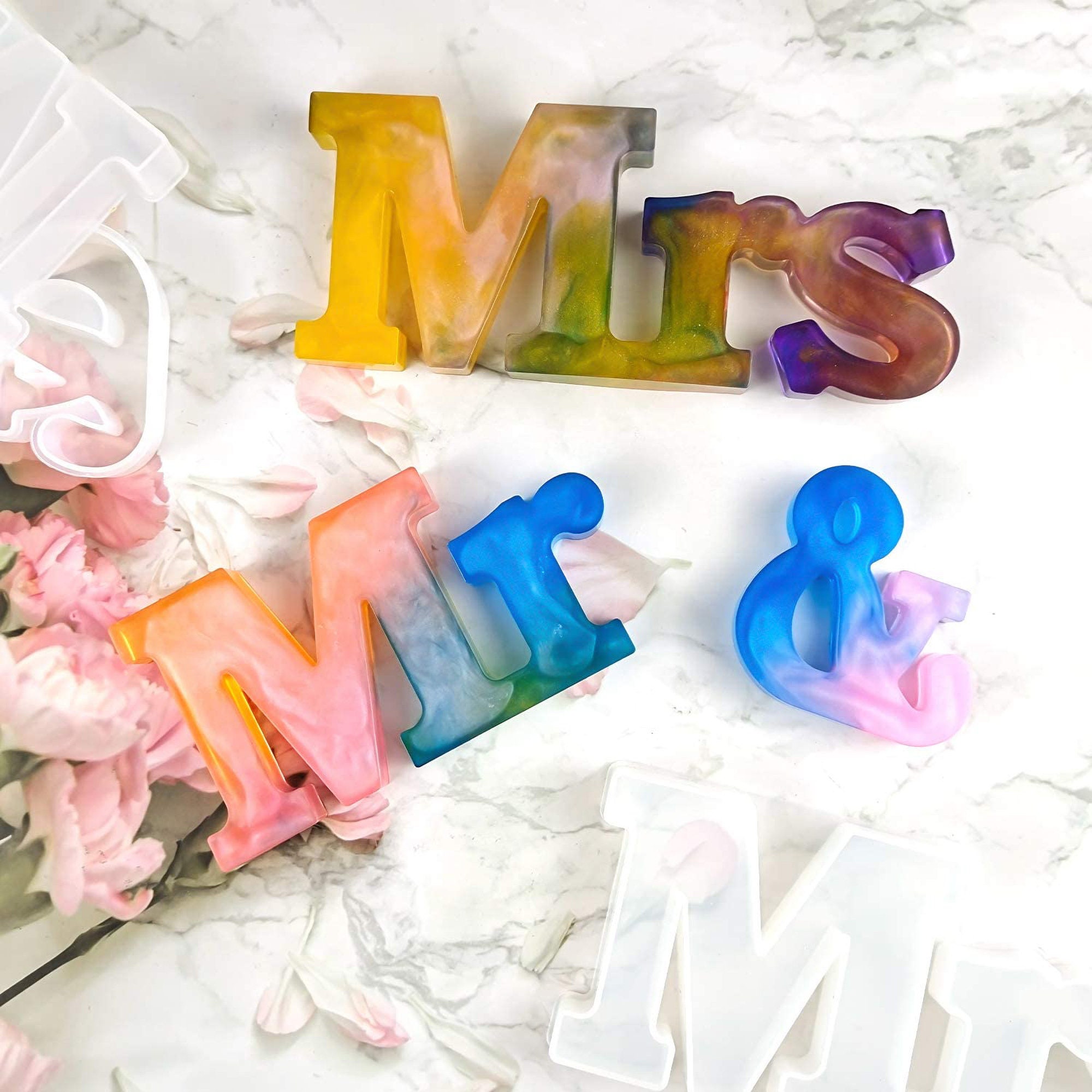 Silicone Mr & Mrs Mold for Resin,alphabet Letter Resin Mold,mr Mrs